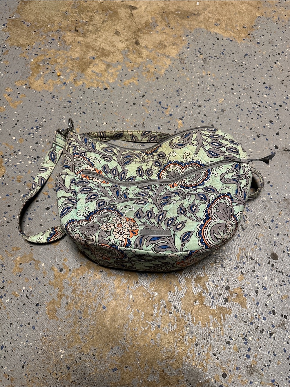 Vera Bradley Mint Green Paisley Crossbody Bag